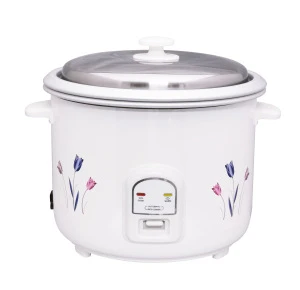 India GANGA Series 1.8L 700W Cyliner/Straight Electric Rice Cooker with Double Pot Inner Steamer Cooking Plate