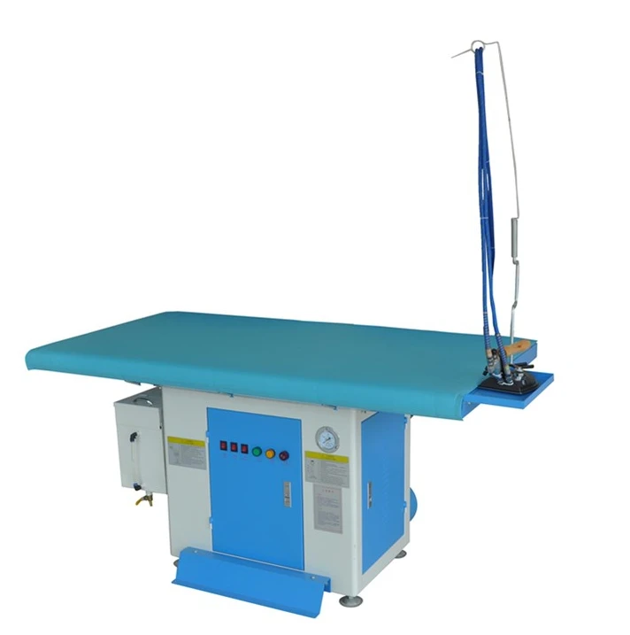 Industrial clothes ironing table inbuilt with steam generator
