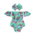 Import Infant clothing baby rompers flower prints one-shouldered girl romper play jumpsuits western bodysuit baby romper newborn from China