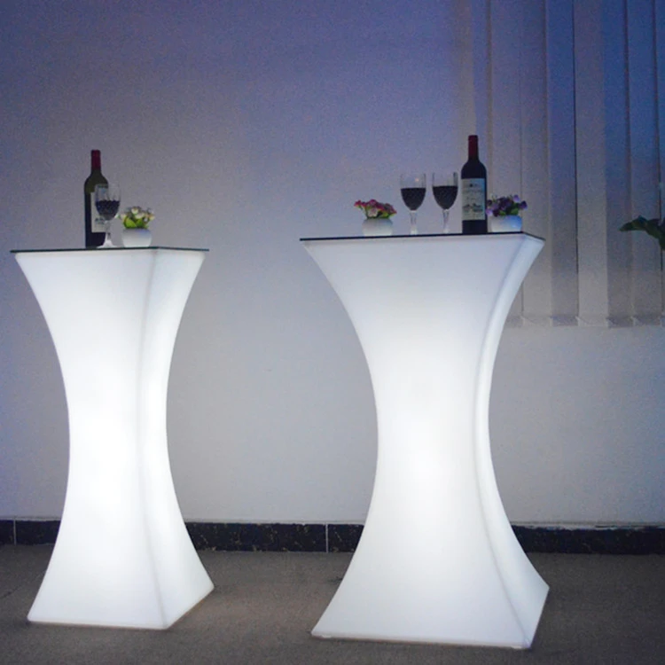 Intelligent Illuminated colorful high top led bar furniture chair cocktail tables