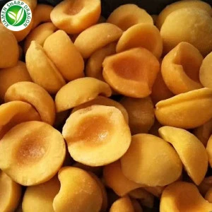 IQF Wholesale export fruit pulp frozen yellow peach in halves