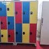 IYANEN customized Assembled colorful metal 6 doors 9 doors pad lock clothes storage locker school gym locker