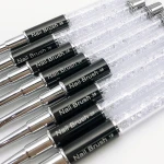 Japanese nail brush Black drill pipe Pull flowers Paint brush Suits  Built-in Transparent water drill Delicate PEN SHAPE