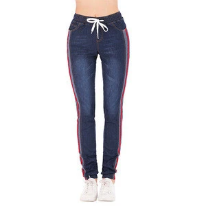 Jeans for Women blue high waist Jeans Women High Elastic Plus Size Denim Jeans Pencil pants Nine pants