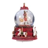 Jiayi OEM Multiple Styles Resin Decoration Craft Red Holiday Gift Carousel Music Water Snow Ball Globe