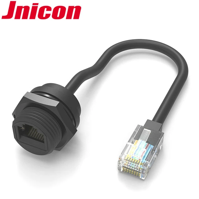 Jnicon waterproof network USB cable connector IP67 cat 7 rj45 connector