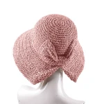 KH-18  Wholesale handmade Natural raffia straw hat wide brim hats for outdoor activities fashion straw caps