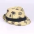 Import Kid coconut palm printing panama hat party gentleman children hat handmade paper woven straw hat from China