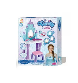 Kids Vanity Table &amp; Chair Beauty Play Set with Fashion Makeup Accessories for Girls TT076292