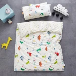 Kindergarten Cotton Cartoon Baby Bedsheet, 4 Piece Suit Set Baby Nap Bedding Bedding Sets/
