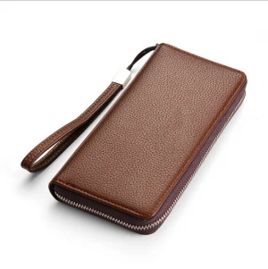 Large Capacity Long Card Holder Purse PU Leather Men Wallet Hand Wallet
