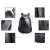 Import Large capacity reflective waterproof carbon fiber motorcycle hard shell backpack riding bag with usb port from China
