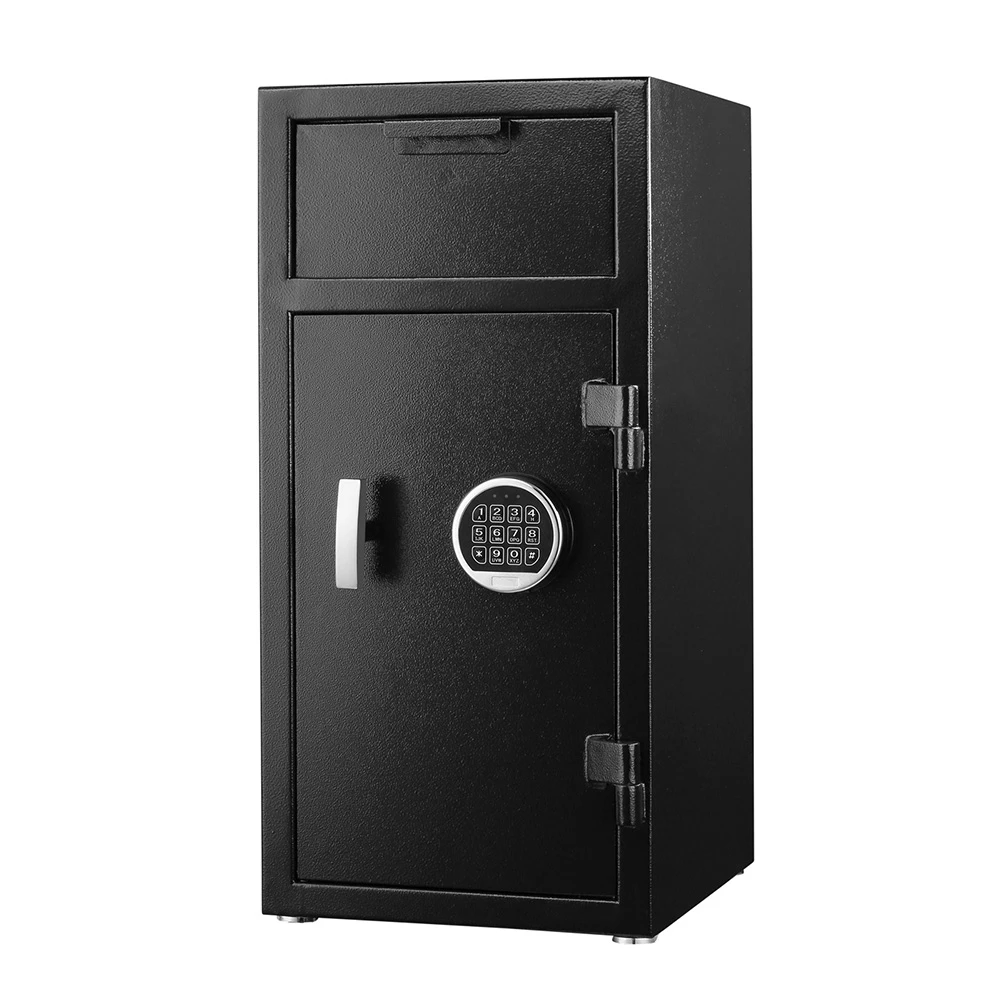 Large Digital Keypad Security Depository Drop Safe, Money Lock Box with Front Load Drop Box