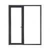 Latest design aluminum frame  doors and windows clear temper glass aluminum casement door kitchen soundproof glass swing door