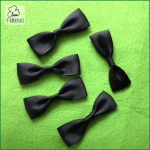 LB08 Hot sale 2.5cm grosgrain ribbon made black color bow tie for garment accessories ornamental