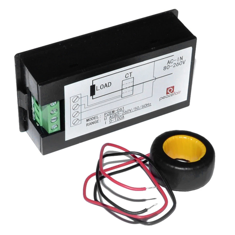 LCD AC 80-260V 0-100A Digital Voltage Volt Current Meter Panel Power Energy Wholesale
