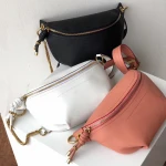Leather waist bag cowhide women's bag  2020 new cross shoulder chest bag