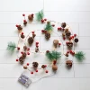 Led Christmas lights hot style pine needles pine nut copper wire bells ins decorative lights Christmas holiday lighting strings