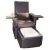 Import Levao black wooden pedicure chair used in spa pedicure chair bench station equipment from China
