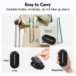 Licheers Foldable Cell Phone Stand Angle and Height Adjustable Desktop Mobile Phone Holder Compatible with Size 4-10