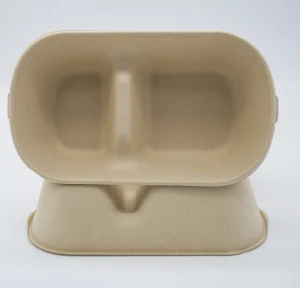 Lid of 900ml square biodegradable bamboo fiber food container