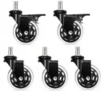 Light duty black and clear polyurethane swivel wheels for skate board