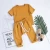 Import little boy muslin suit baby summer linen set boy plain Hip-hop Suit from China