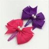 lovely ribbon bows witn pearl hair clip, hair accessories for kids, korean ribbon hair clip