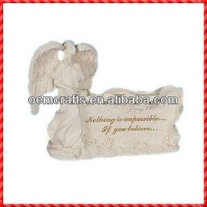 Lovely white plain animated ceramic decorations for funeral