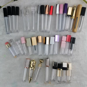 Low MOQ Pick your own colors and customized lip gloss tube liquid glitter clear glossy private label lip gloss