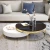 Import Luxury Furniture Marble Top Gold Stainless Steel Frame Sectional Glass Round Coffee Table from China