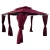 Import luxury steel garden gazebo with polyester roof and curtain from China