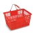Import mass stock supermarket shopping basket plastic handle basket store basket from China