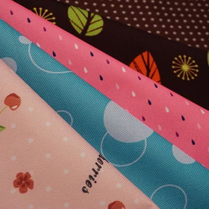 material custom print cotton fabric wholesale polyester 600d oxford with PU PVC for bags