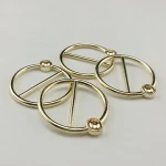 Meetee RZC-12 Women Coat Decoration Buttons Alloy Ladies Belt Buckle