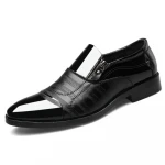 Mens shoes autumn patent-leather glossy business dress shoes British mens casual fashion shoes