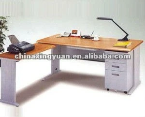 metal office computer table / wooden top executive office furniture desk