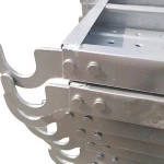 Metal scaffolding slab and stairs for building Construction