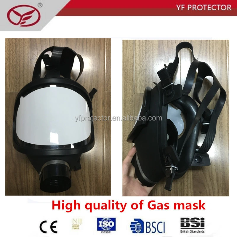 Military Rubber full face gas mask with filter factory sell