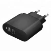 mobile accessories  5V 2.1A dual USB travel charger EU plug  flat usb wall charger