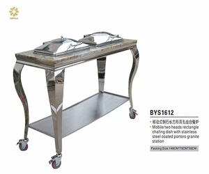 Mobile Stainless steel chafing dish catering buffet serving dish for hotel restaurant