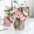 Import modern minimal hand basket shape clear glass vase color glass vases for home decoration from China