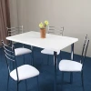 Modern White Dining Room Furniture Dining Table Set & 4 Seater