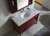 Import MS9001 1200mm large American solid wood bathroom furniture with Marble  facing basin with mirror from China