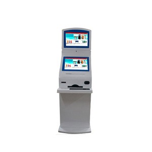 Multifunctional self service terminal eyebrow Kiosk with Barcode Scanner, printer and card reader