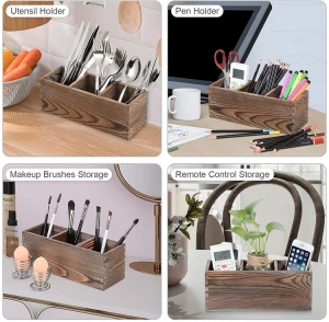 Multifunctional Wooden Office Organizer Fashion Lovely Design Pencil Holders Desk Office Accessories Pen Holder