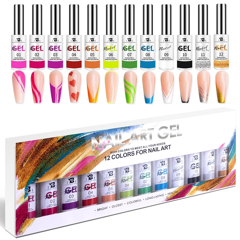 Nail Art Lacquers Beauty Salon Colors Paint Gel Nails Set Painting Gel Line Polish Kit Soak Off Uv Gel Polish