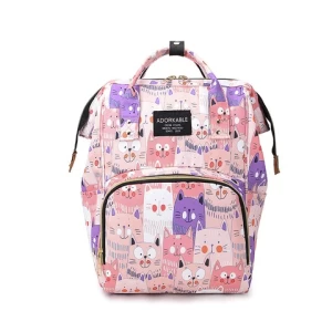 Nappy Changing Bag Fashion Printed Mummy Diaper Backpack Baby Diaper Bag