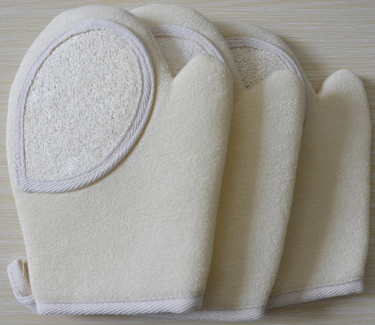 Natural Fiber Hemp Bath Exfoliating Glove Scrubber Loofah Mitt Washcloths Sisal Shower Bath Glove