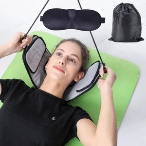 Neck Pain Relief relaxing sleeping pillow cushion neck hammock with eye cover